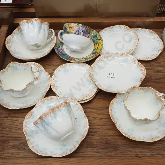 various cups, saucers, plates