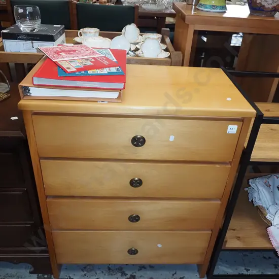 rimu 4 drawer chest H770 W610 D340