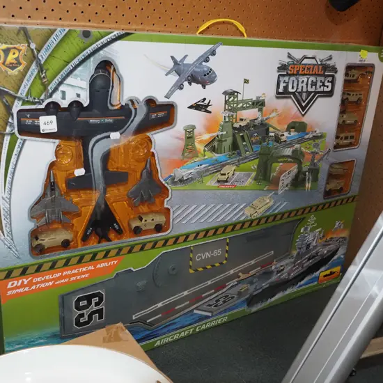 box; special forces military base and aircraft carrier