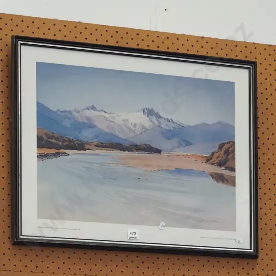 framed print - mountain and river Haast Pass