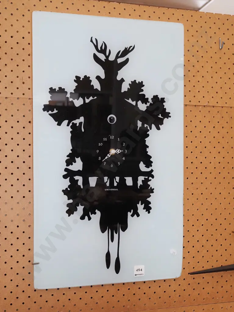 glass universal wall clock Image 1++