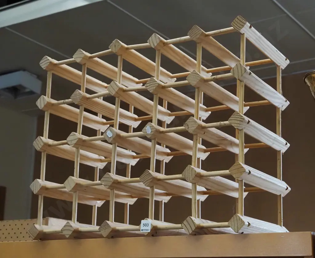wooden wine rack H465 W560  Image 1++