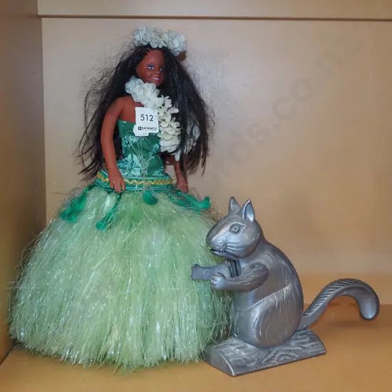 dancing hula doll - As Is No Returns - and a squirrel nutcracker