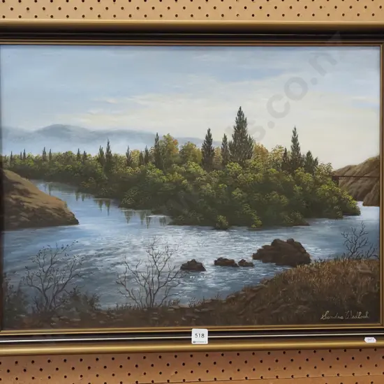Sandra Wedlock - framed oil - river