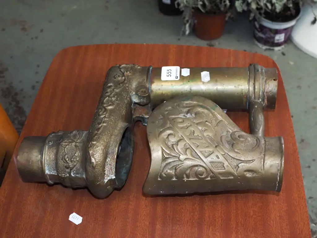 brass Victorian pipe - possibly beer tap - inscribed with Lamson H325 Image 1++