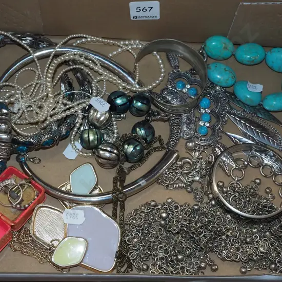 box of costume jewellery  