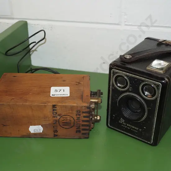 boxed Brownie, vintage morse key