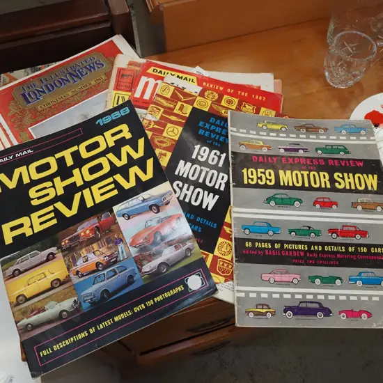 various 1960s Motor Review magazines, back issues of Weekly NZ news, London IIlustrated News