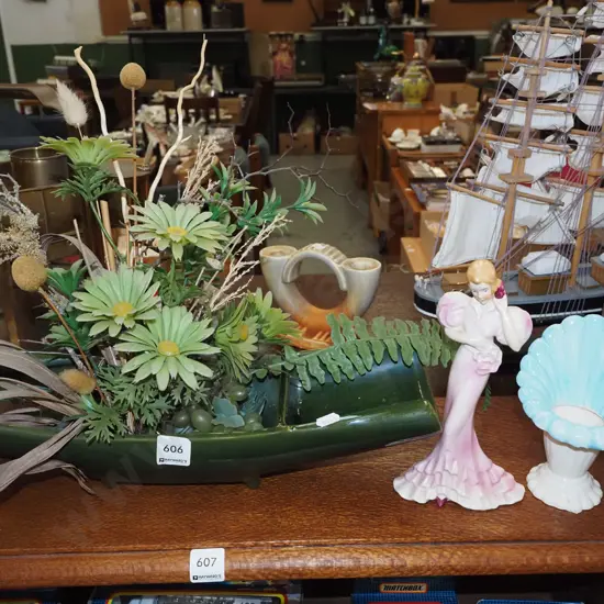 Clarice Cliff jack in the pulpit vase, ikebana vase, female figurine - repair H200