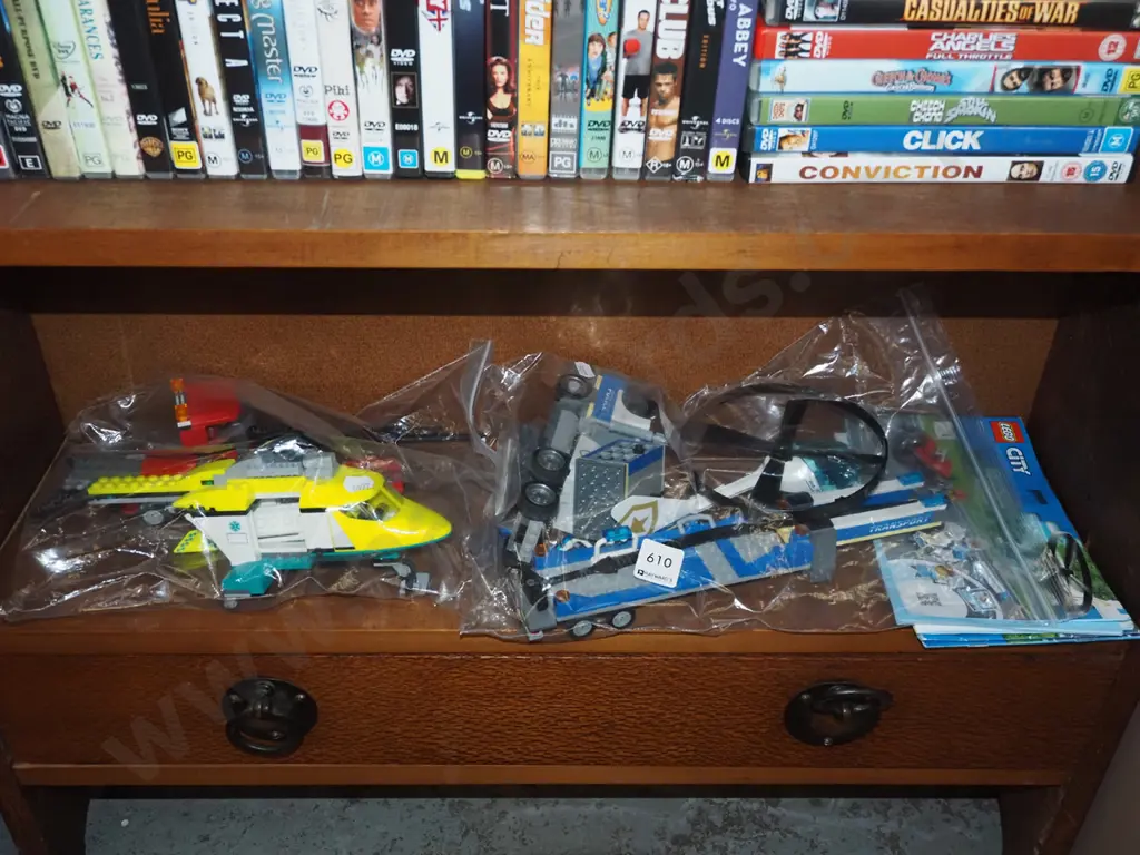 various Lego vehicles in plastic bags Image 1++