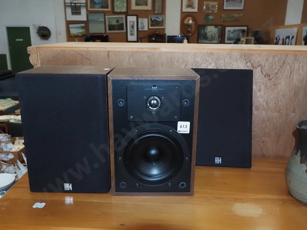 pair of Kef bookcase model C15 speakers Image 1++