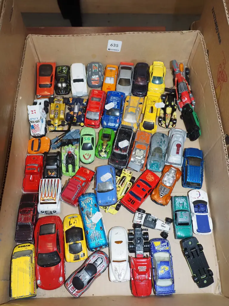 box of toy vehicles Image 1++