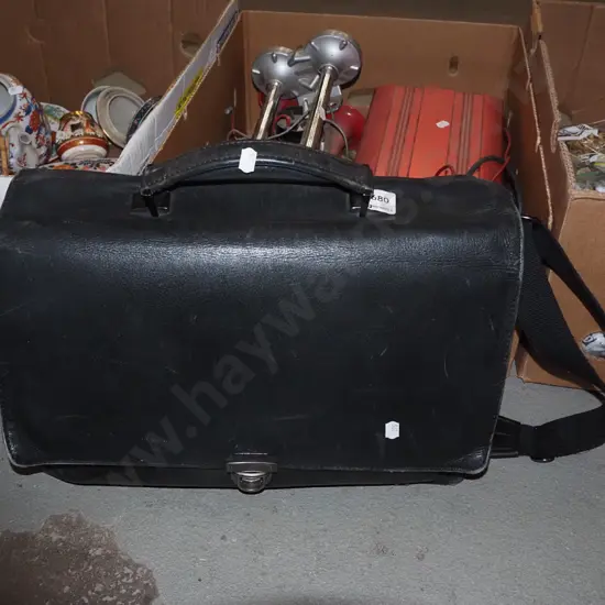 black leather satchel