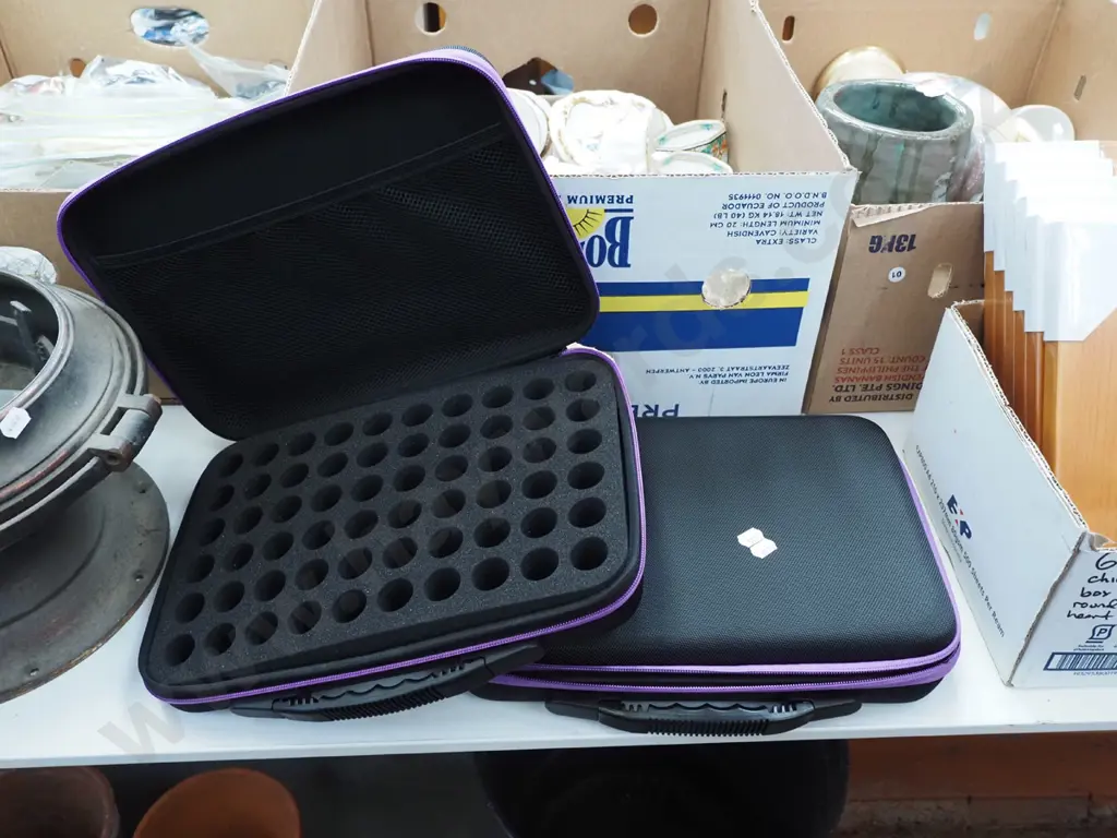 2x zip up bags with foam inserts Image 1++