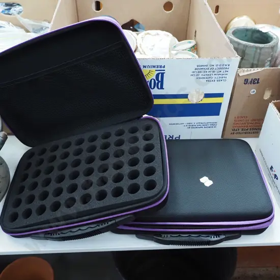 2x zip up bags with foam inserts