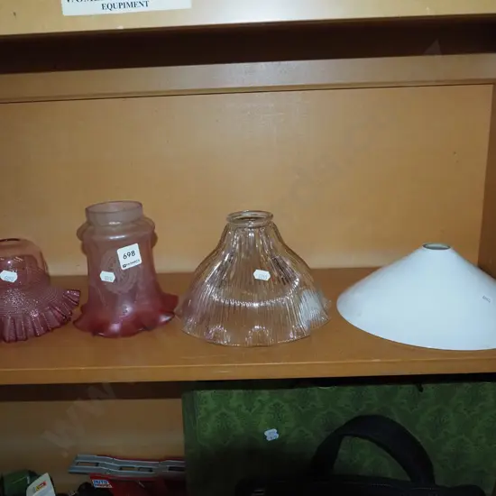 shelf of 4 light shades