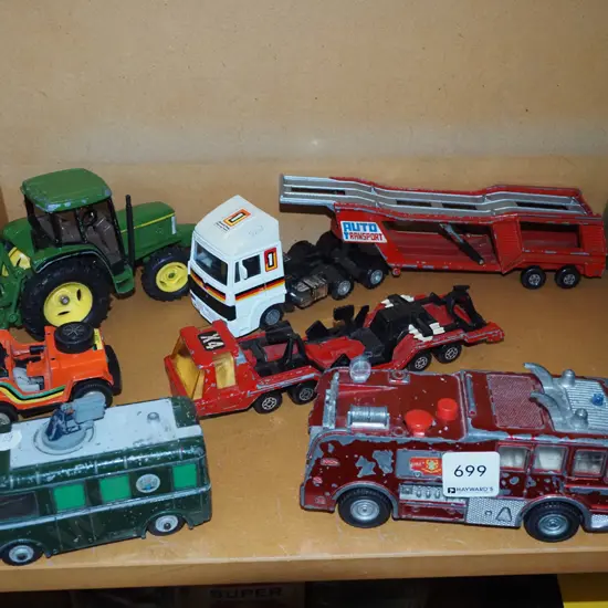 various toy vehicles
