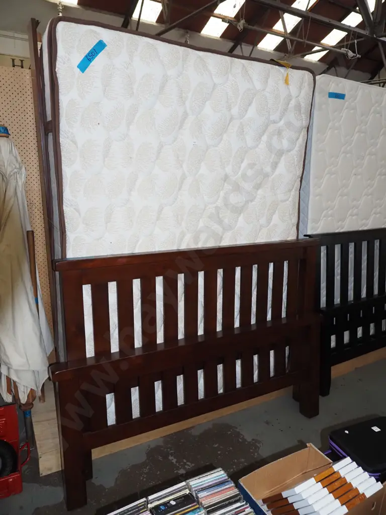 double slat bed base, mattress, head & end boards Image 1++