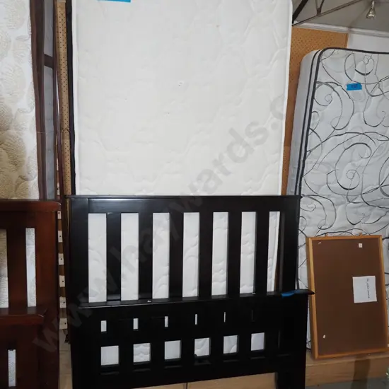 Dream Sleep king single slat bed base, mattress & end - 1 small mark to mattress