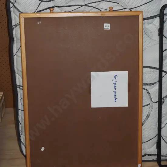 wooden puzzle board with 4 drawers