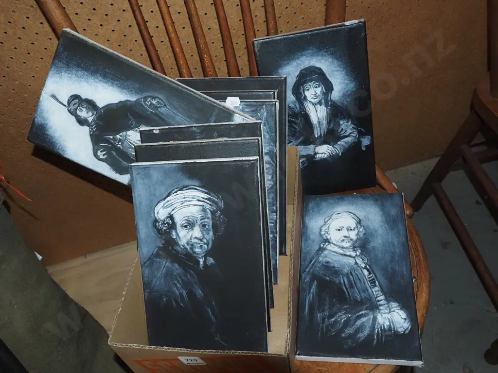 box of Rembrandt style paintingson canvas Image 1++