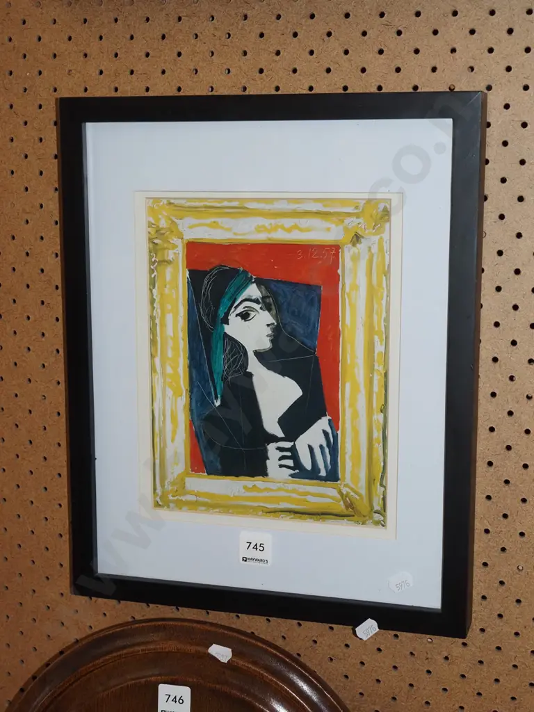 framed Picasso print Image 1++