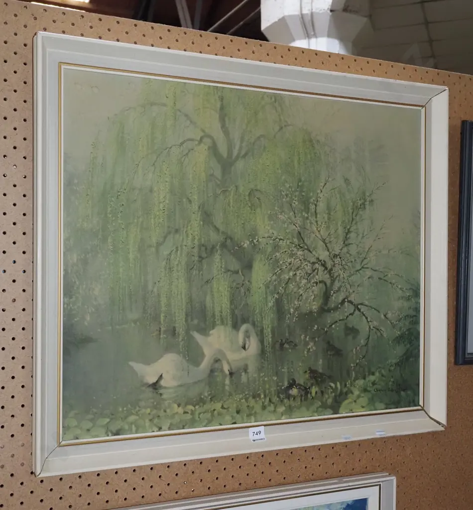 framed Vernon Ward print - framed needs attention Image 1++