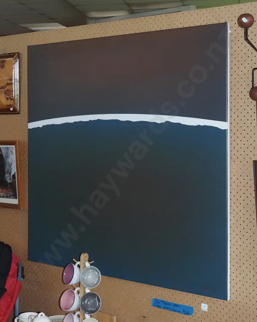 large Jim Tomlin 2000 - boxed acrylic - global warming, series blue zone Image 1++