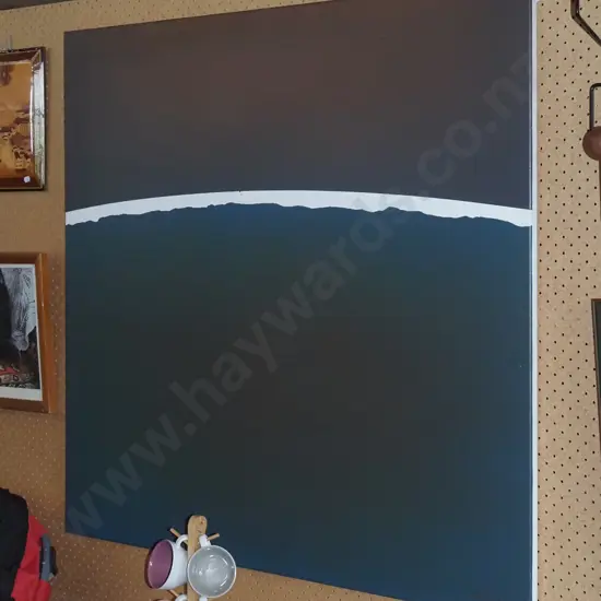 large Jim Tomlin 2000 - boxed acrylic - global warming, series blue zone