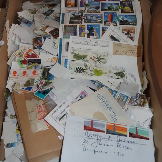 box of stamps
