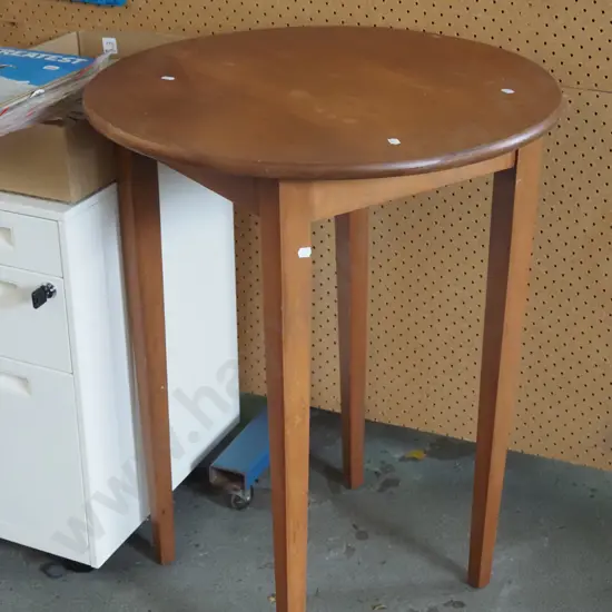 rimu lamp table - varnish needs attention H770 Diam610