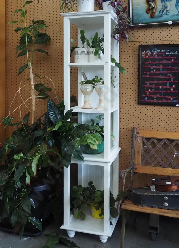 white painted shelves H1535 W355 D355 Image 1++