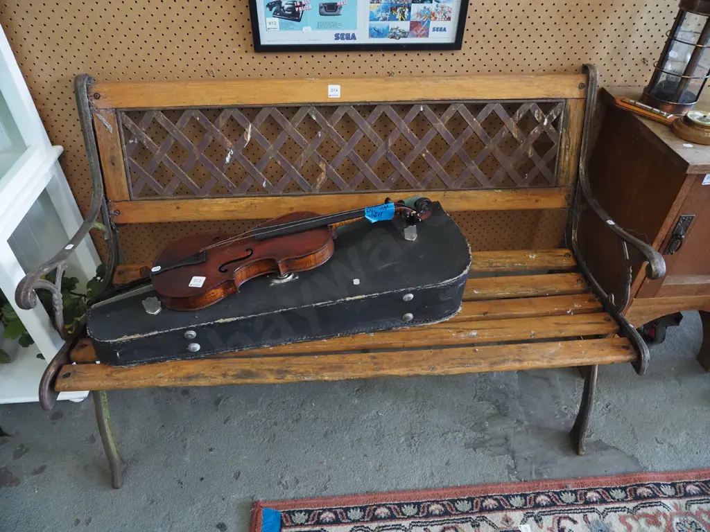 cast iron ended and back garden seat Image 1++