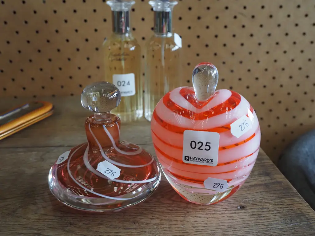 2x art glass scent bottles Image 1++