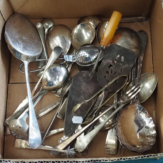 box; plated cutlery