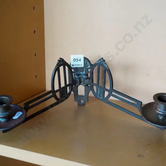 art nouveau brass wall mounted candle sconce