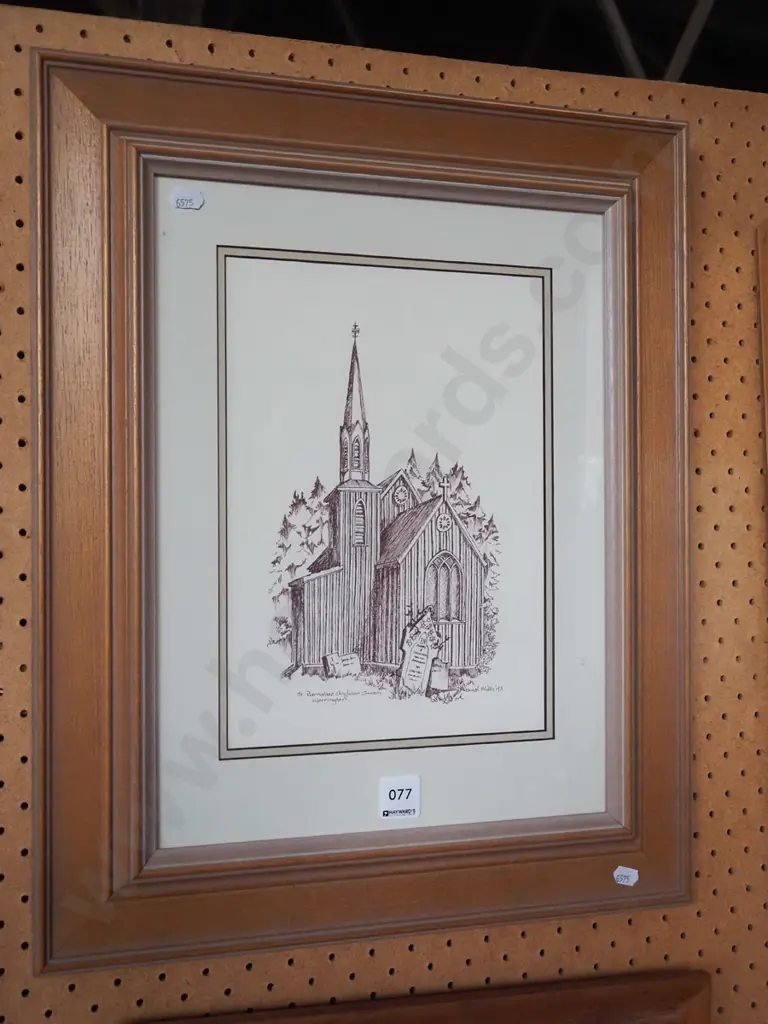 framed ink - St Barnabos Anglican Church Warrington Image 1++