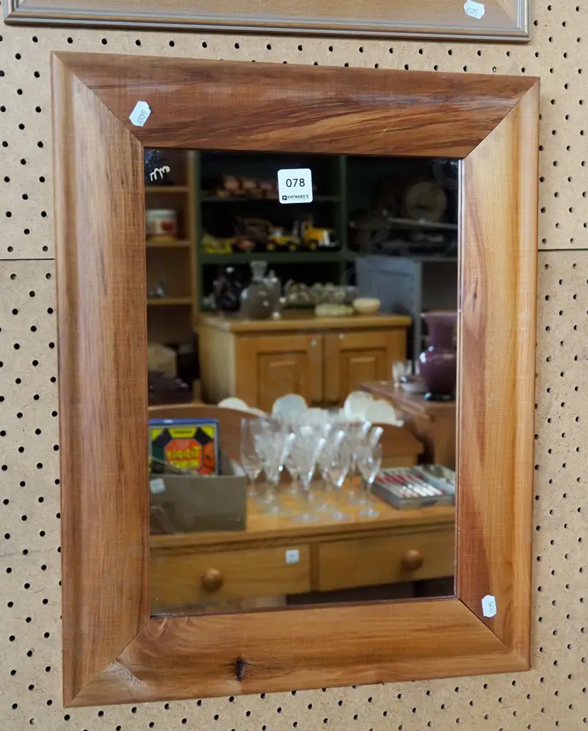 rimu framed wall mirror  Image 1++