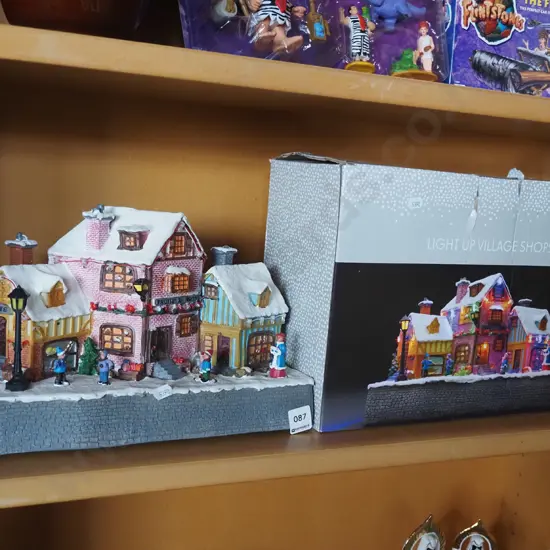 Xmas decorations - light up village and shops