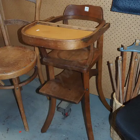 vintage child's high chair
