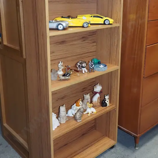 mdf faux wood veneer bookcase H1240 W600 D230