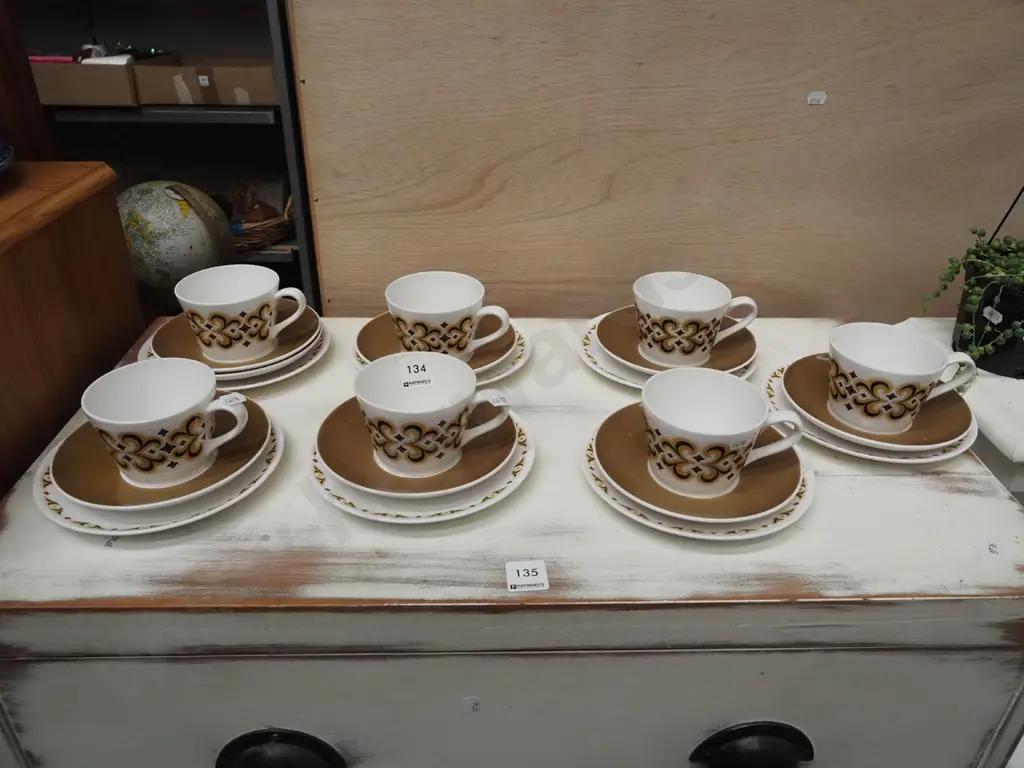 7x mid century Royal Tuscan trios Image 1++