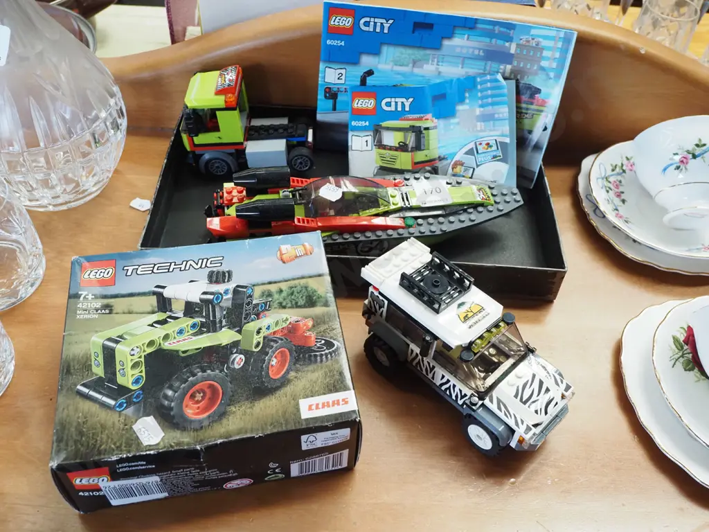 Lego boat, tractor, jeep Image 1++