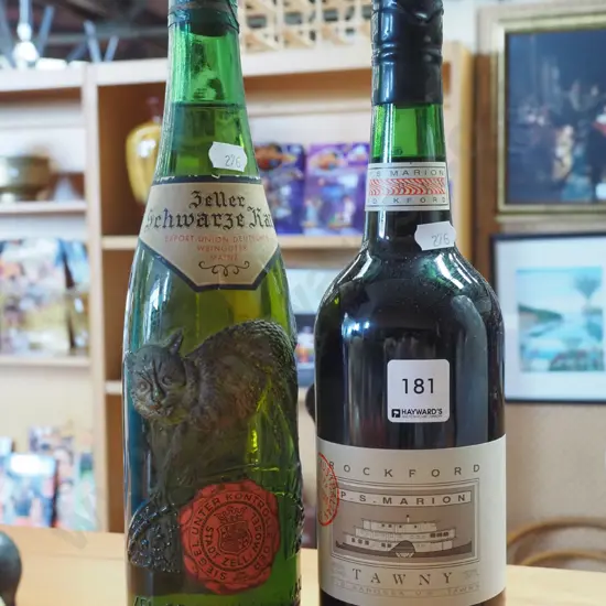 bottles of Rockford tawny port, German dessert wine