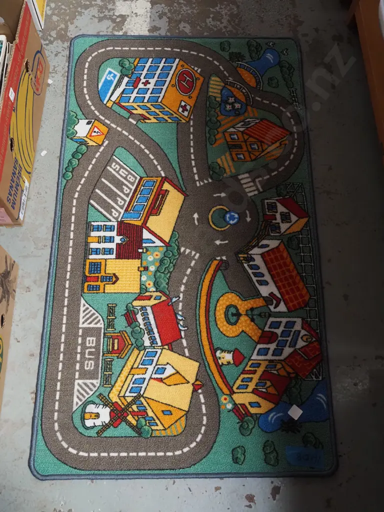 child's road map play mat L1170 D670 Image 1++