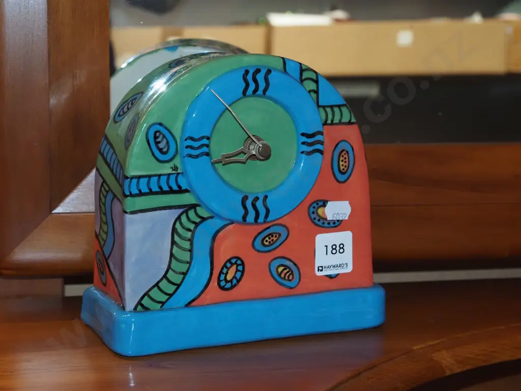 studio pottery mantle clock Image 1++