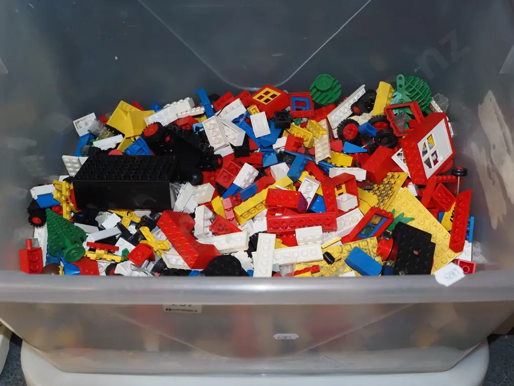 plastic tub of Lego Image 1++