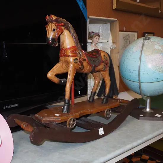 small carved rocking horse H450