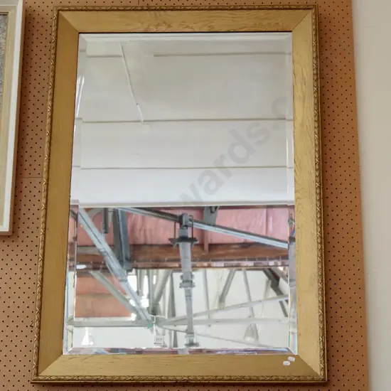 painted oak bevelled edge wall mirror H1040 