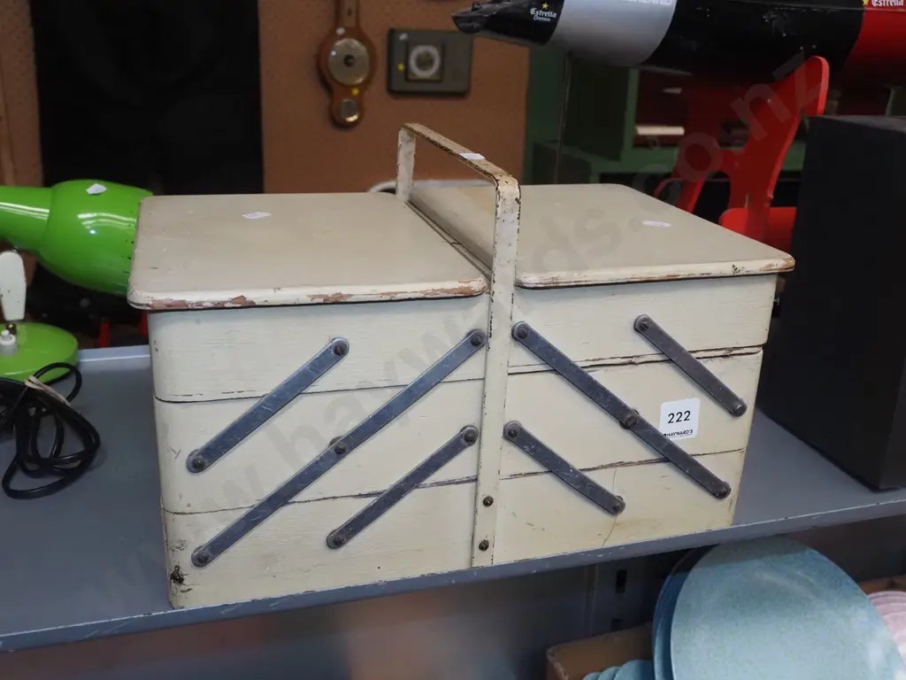 small sewing concertina; threads, needles etc Image 1++